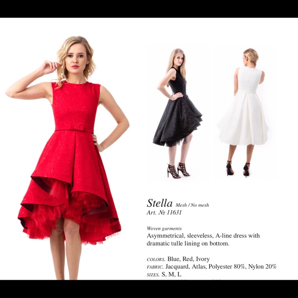 Red cocktail prom wedding bridesmaid dress M NWT - Picture 2 of 3